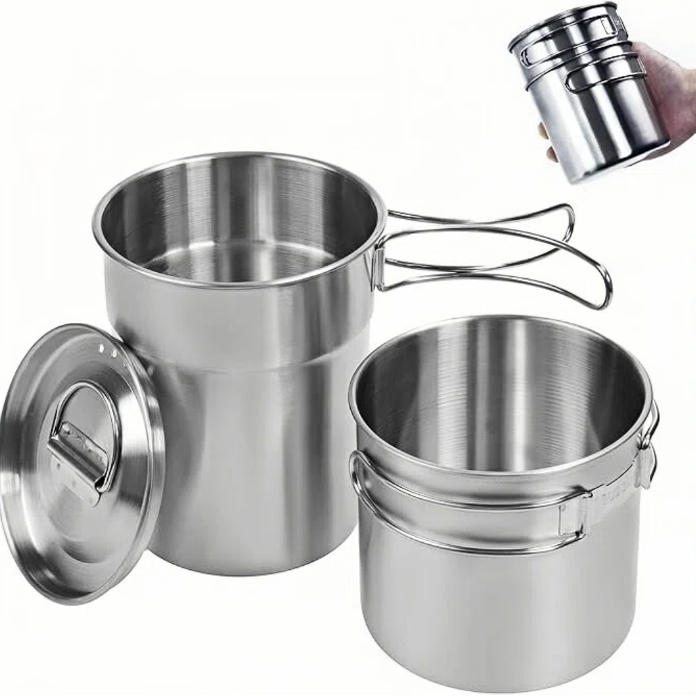 Camping Cooking Accessories Set - Foldable Camping Cups Mugs Camping Pot