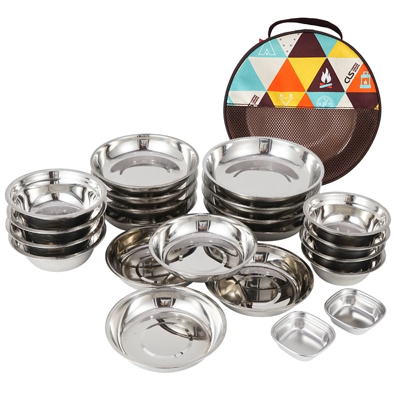 Camping Cooking Dining Set - Camp Cooking Portable Dining Plate Set