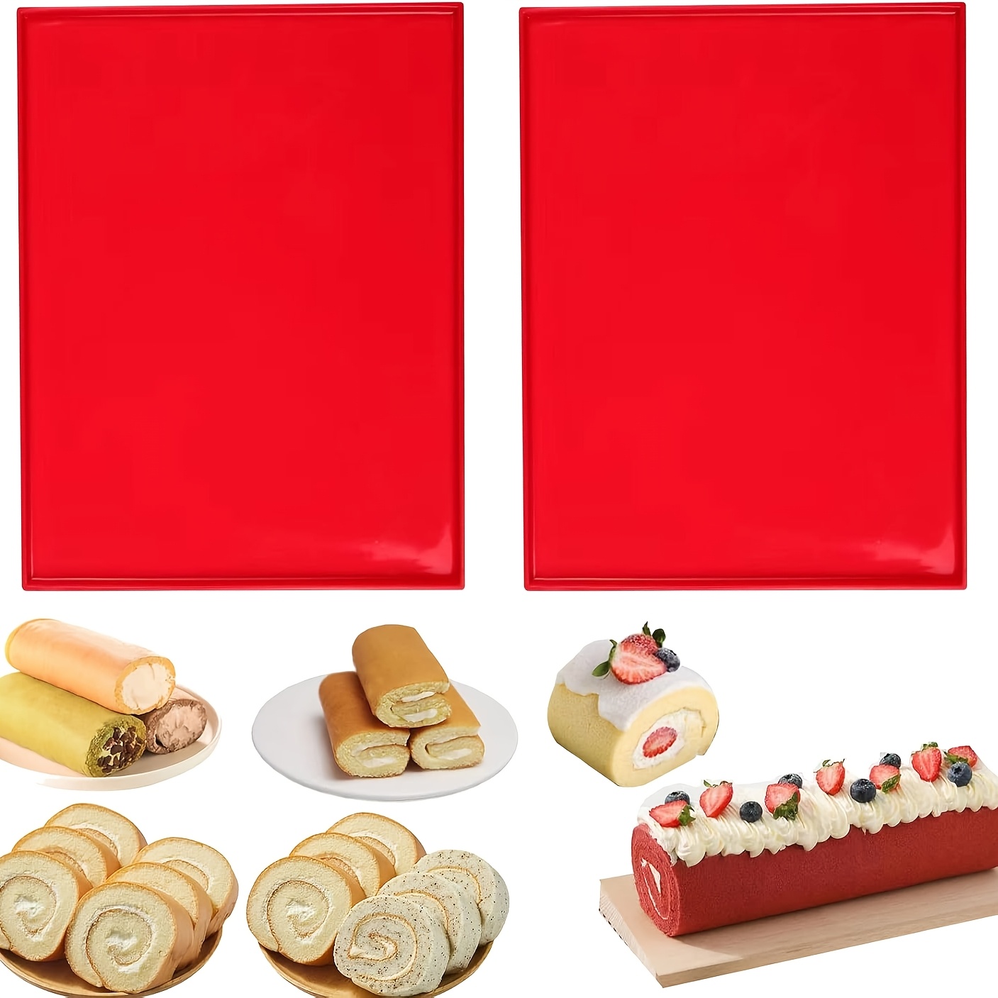 Camping Cooking Mat - 2 Silicone Baking Mats for Swiss