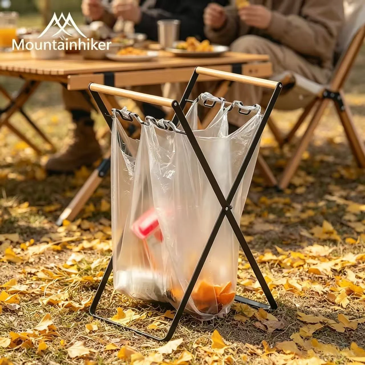 Camping Cooking Utensil Holder - MOUNTAINHIKER Foldable Trash Bag Holder Kitchen
