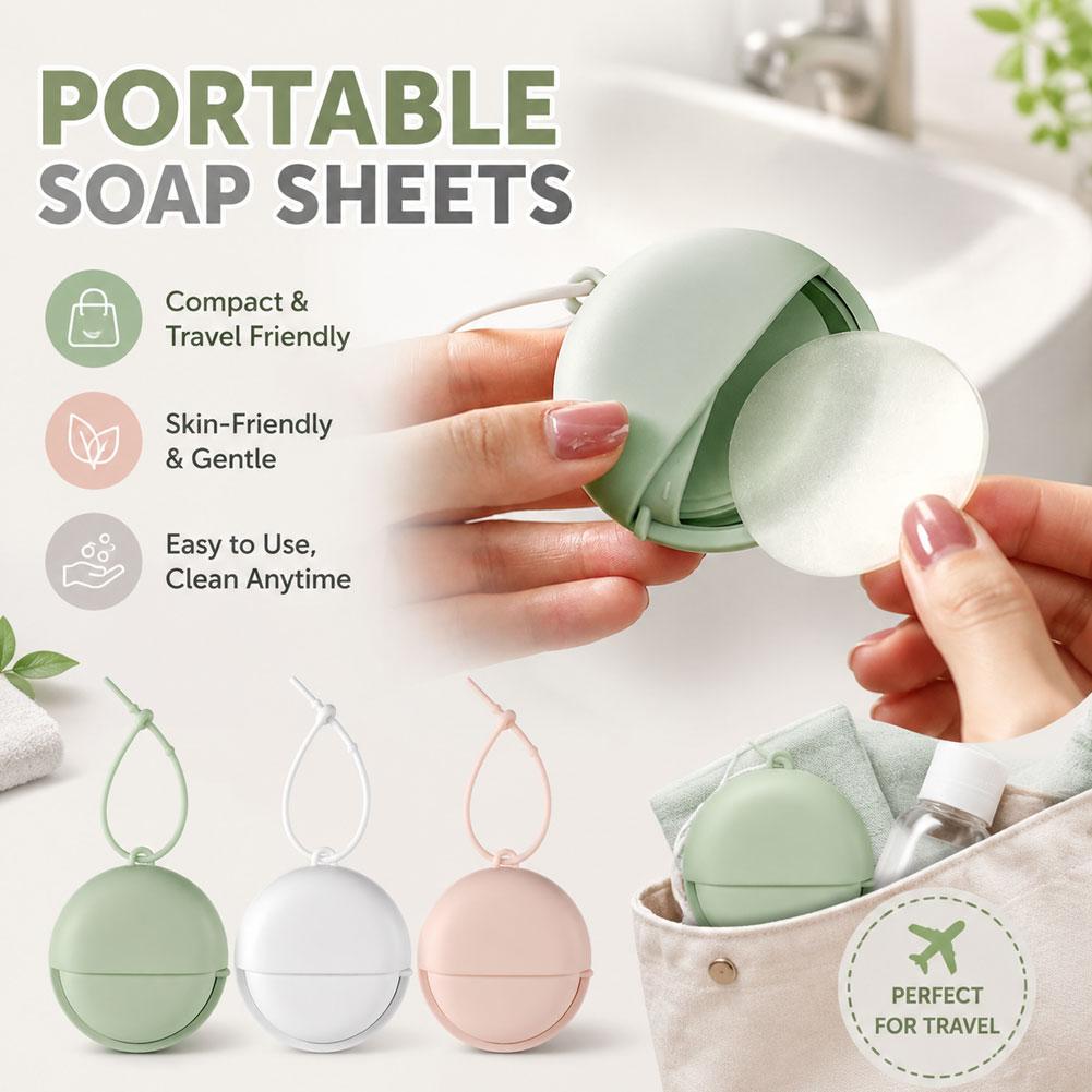 Biodegradable Soap Camp - 50portable travel disposable hand soap sheets,