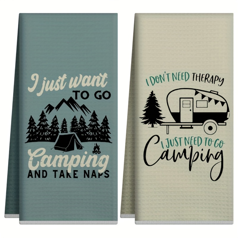 Camping Cooking Kitchen Set - 2Pcs, Camping Style Kitchen Towels, 40Cm*60Cm