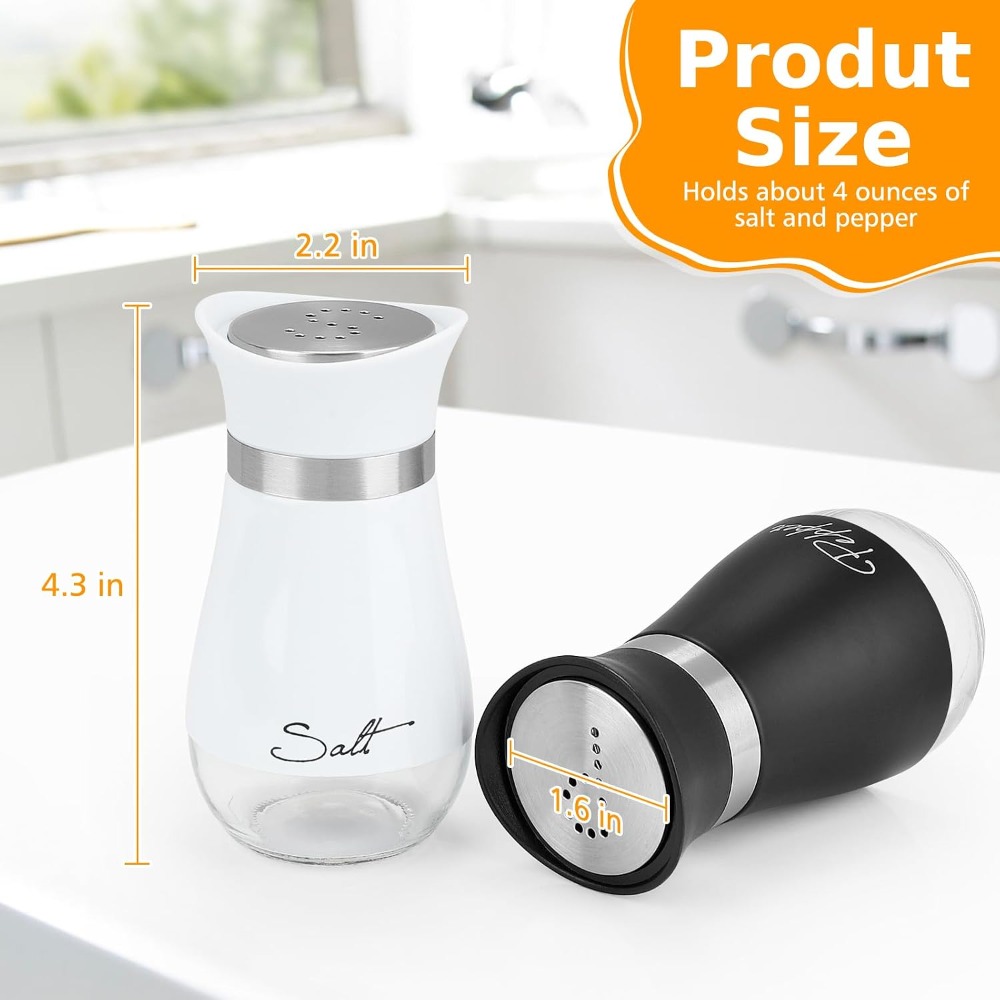 Camping Cooking Dining Set - Stainless Steel Salt and Pepper Shakers