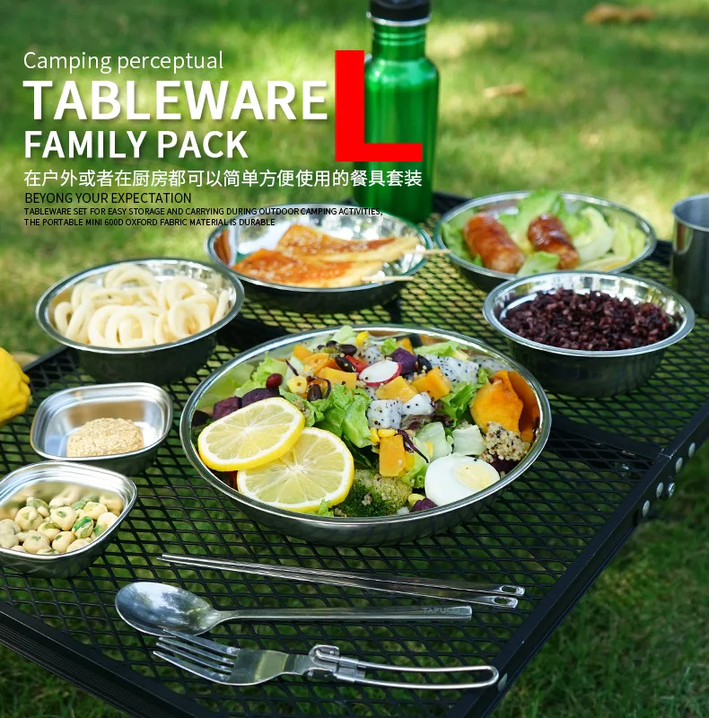 Camping Cooking Dining Set - New Camp Cooking Portable Dining Plate