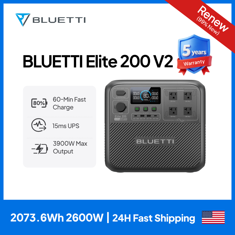 Camping Cooking Device - 【Renew】BLUETTI Elite 200 V2 Portable Power