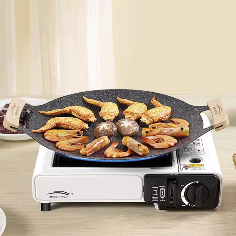 Camping Cooking Device - ﻿ 26/30/33CM Outdoor Camping Grill Pan
