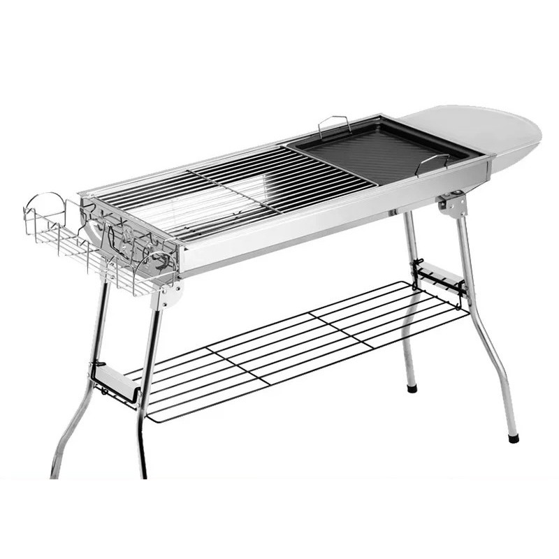 Camping Cooking Device - Large Folding Charcoal Barbecue Grill Outdoor
