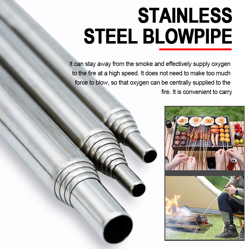 Blow Fire Tube Mouth Blowpipe  - Camping Cooking Youtube review and price