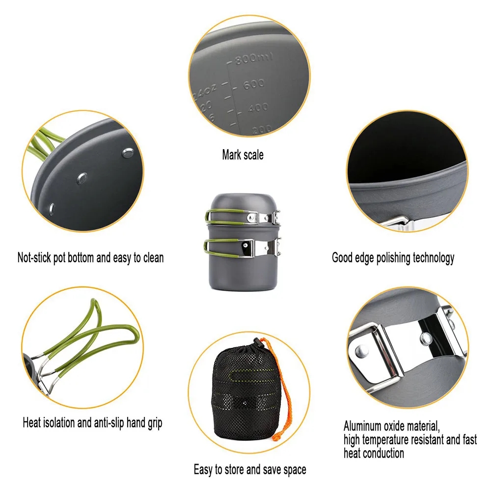 Camping Cookware Mess Kit Ultr - Camping Cooking Accessories Set review and price