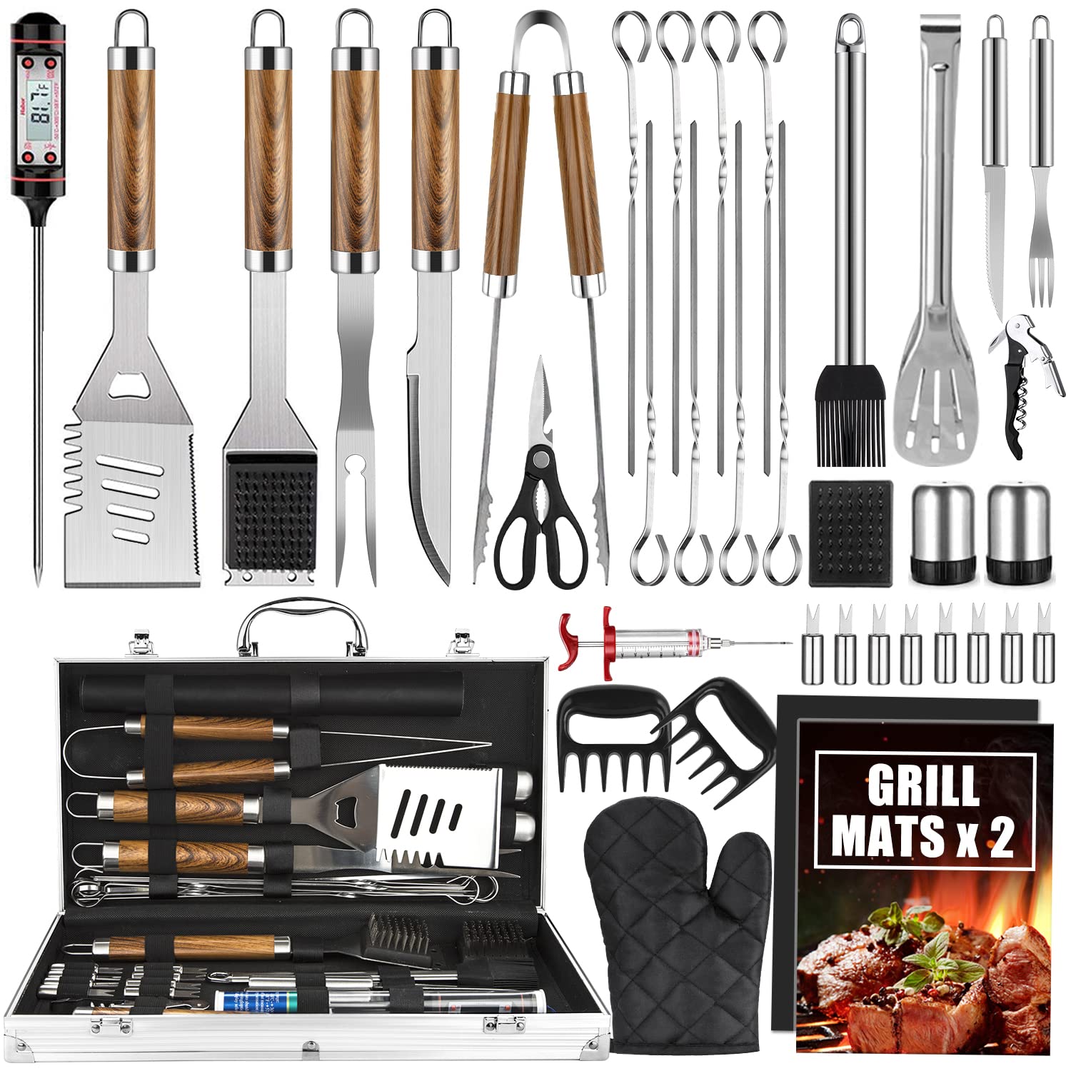 38PCS BBQ Grill Accessories Se - Camping Cooking Accessories Set review and price