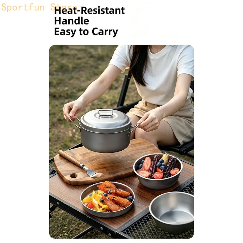 Trail Meal Cookware with Metal - Camping Cooking Dining Set review and price