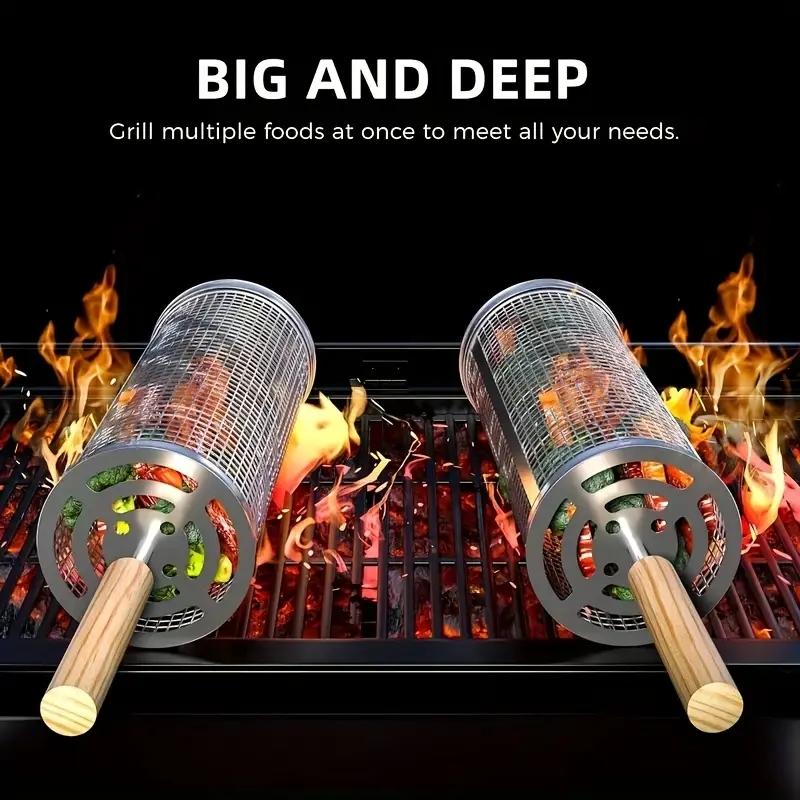 Stainless Steel BBQ Grill Bask - Camping Cooking Device review and price