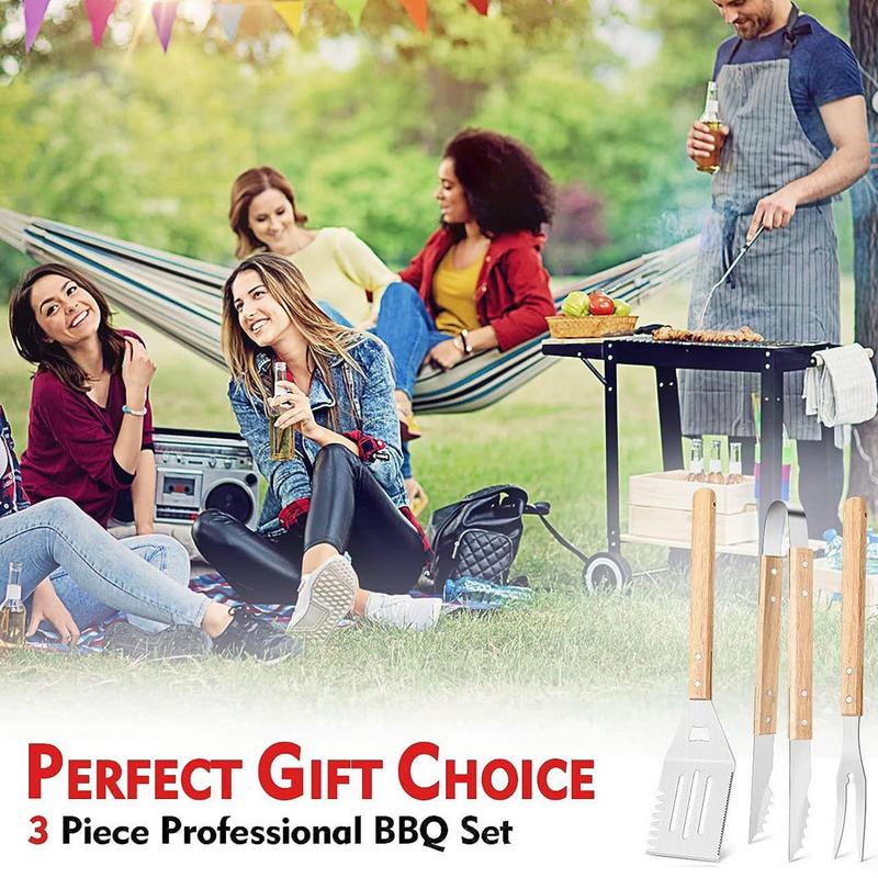 3pcs BBQ Utensils BBQ Grill To - Camping Cooking Accessories Set review and price