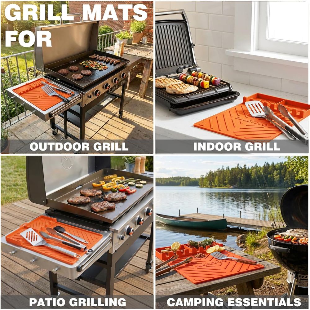 Silicone Grill Mats or Griddle - Camping Cooking Mat review and price