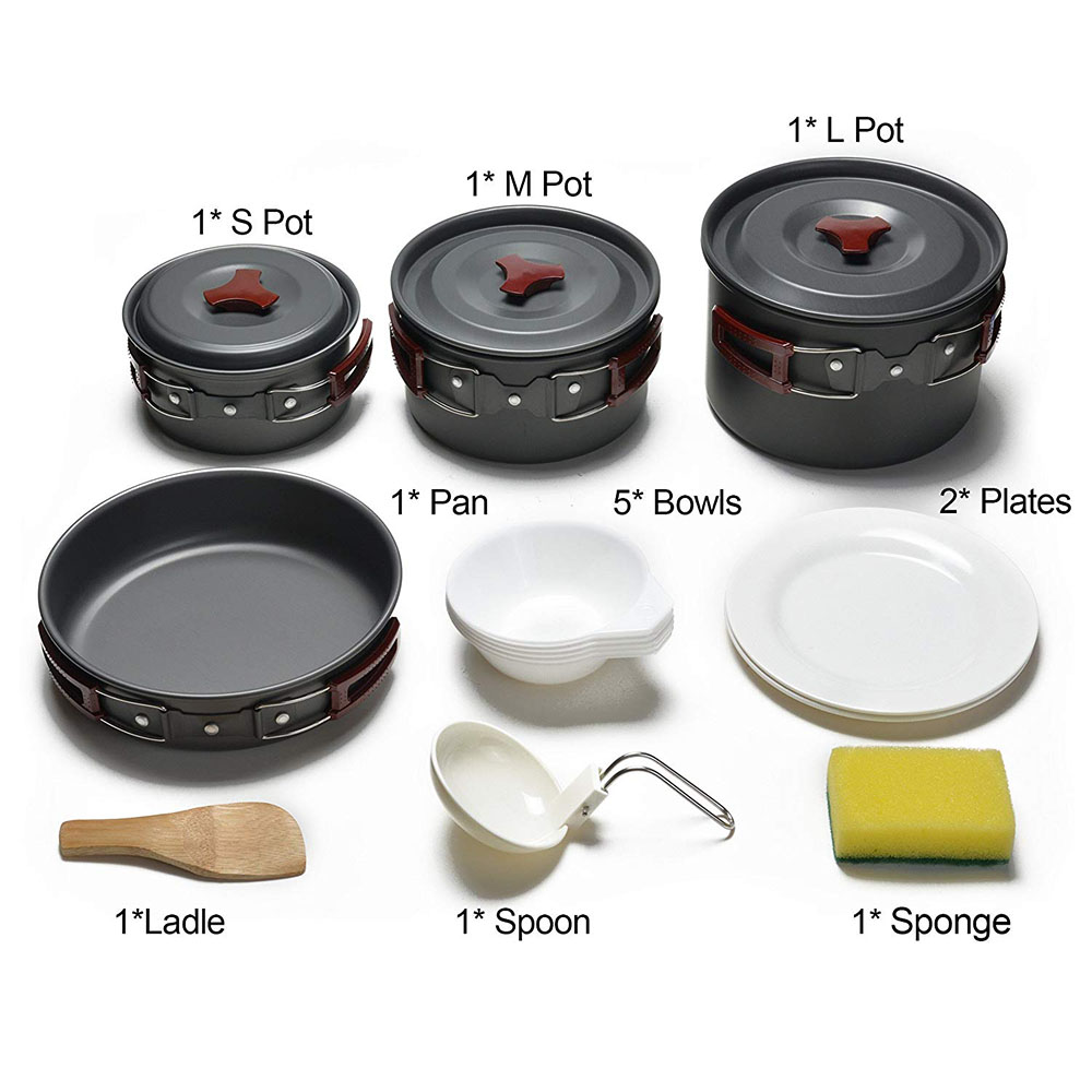 Outdoor Camping Cookware Kit N - Camping Cooking Accessories Set review and price